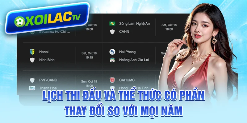 Lịch thi đấu và thể thức có phần thay đổi so với mọi năm